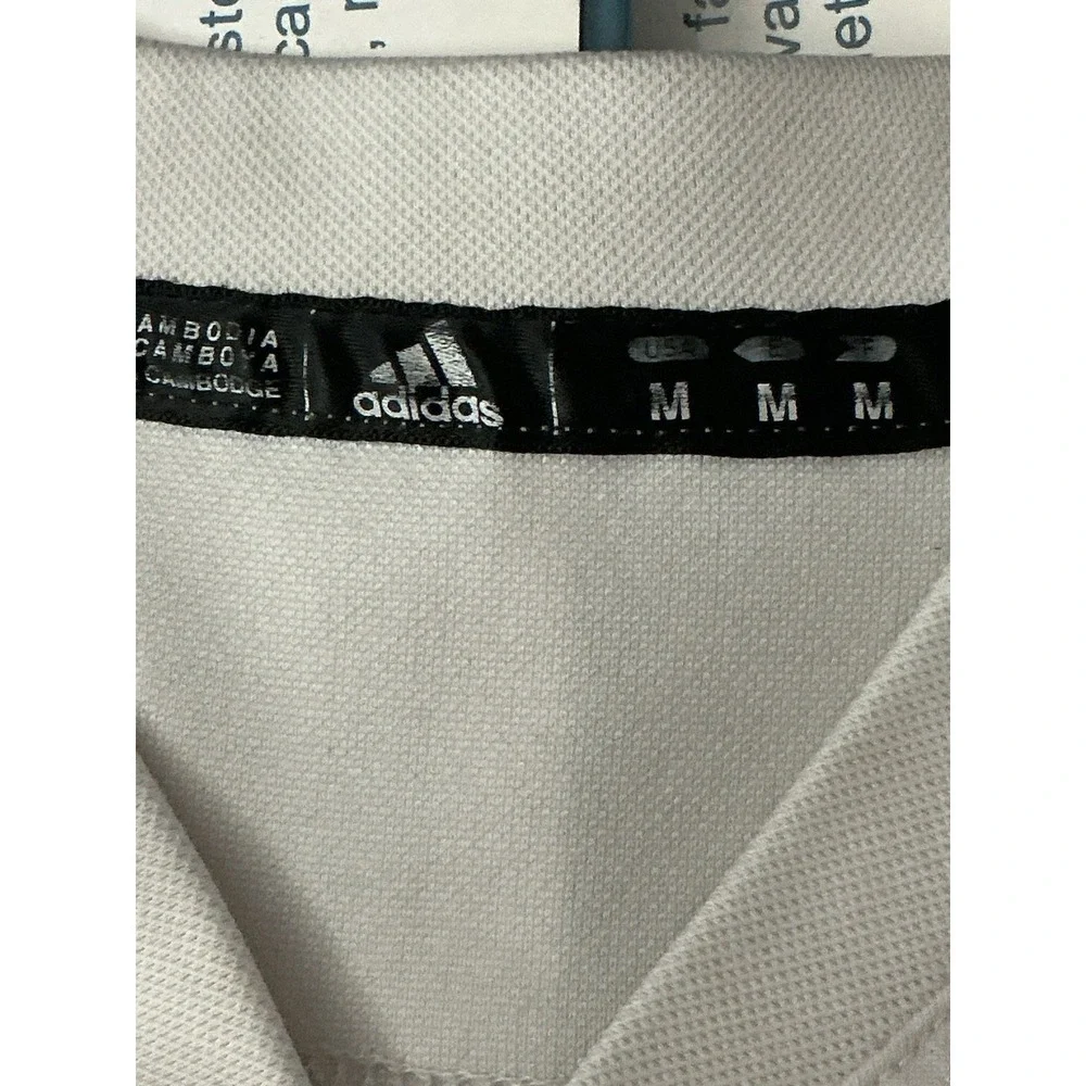 Adidas Youth Soccer Jersey White Short Sleeve Climacool Size M (10–12)